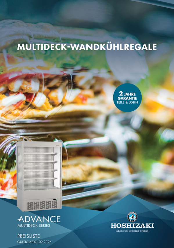 Hoshizaki Wandkühlregale Katalog