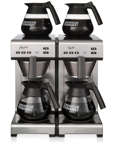 Doppel Kaffeemaschine Matic Twin 230 V mit Festwasseranschluß