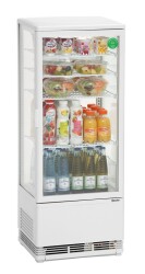 Mini-Kühlvitrine 98L weiß