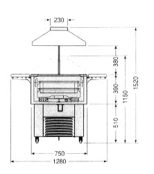 Salatbar ISOLA 4 M INOX UM