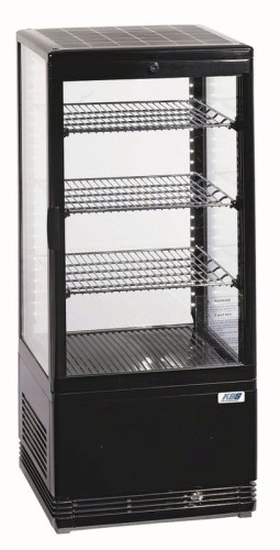 Tischkühlvitrine schwarz RT-78 G LED