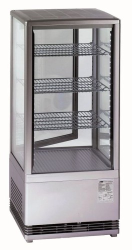 Tischkühlvitrine RT-78 G LED (silber)