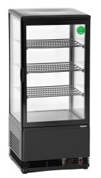 Mini-Kühlvitrine 78L schwarz