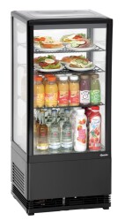 Mini-Kühlvitrine 78L schwarz