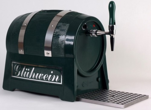 Glühwein-Durchlauferhitzer Fass schwarz 9 kW - 1-leitig Luftkompressor