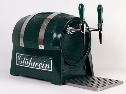 Glühwein-Durchlauferhitzer Fass schwarz 3 kW - 2-leitig Luftkompressor