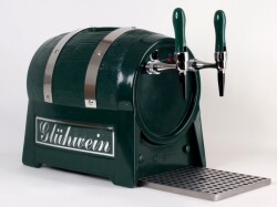 Glühwein-Durchlauferhitzer Fass schwarz 3 kW -...