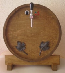 Glühwein-Durchlauferhitzer Fass Holz 9 kW - 1-leitig elektrische Pumpe