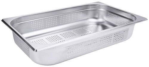 GN-Behälter gelocht - Edelstahl - GN 1/1 - Tiefe 100 mm