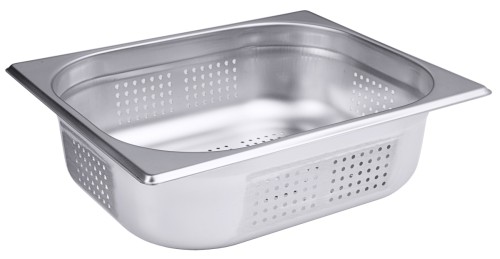 GN-Behälter gelocht - Edelstahl - GN 1/2 - Tiefe 100 mm