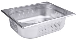 GN-Behälter gelocht - Edelstahl - GN 1/2 - Tiefe 100 mm