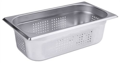 GN-Behälter gelocht - Edelstahl - GN 1/3 - Tiefe 100 mm