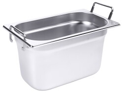 Contacto Edelstahl GN-Behälter mit Griffen GN 1/4...