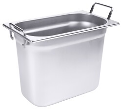Contacto Edelstahl GN-Behälter mit Griffen GN 1/4...