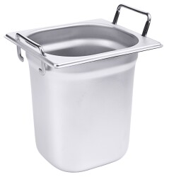 Contacto Edelstahl GN-Behälter mit Griffen GN 1/6...