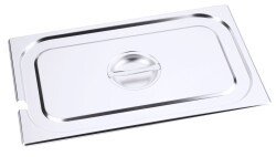 GN-Deckel mit Löffelausschnitt - Edelstahl - GN 1/1