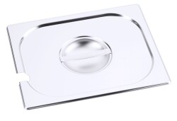 GN-Deckel mit Löffelausschnitt - Edelstahl - GN 1/2