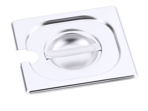 GN-Deckel mit Löffelausschnitt - Edelstahl - GN 1/6