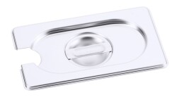 GN-Deckel mit Löffelausschnitt - Edelstahl - GN 1/9