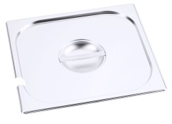 GN-Deckel mit Löffelausschnitt - Edelstahl - GN 2/3