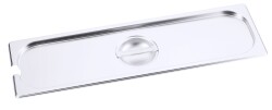 GN-Deckel mit Löffelausschnitt - Edelstahl - GN 2/4