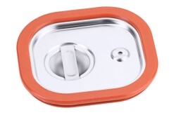 GN-Deckel mit Gummidichtung - Edelstahl - GN 1/6