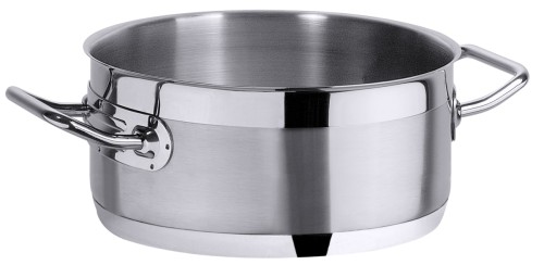 Contacto Bratentopf Edelstahl 20 Liter ø 45 cm Höhe 15 cm Serie 2200