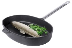 Contacto Fischpfanne oval Aluminium