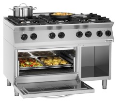 Gasherd 6 Flammen mit Elektrobackofen MFG 7360