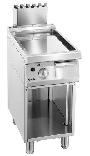Gas-Griddleplatte - glatt 7 kW mit offenem Unterbau