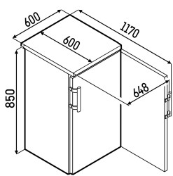 Flaschenkühlschrank FKU 1805 (unterbaufähig)
