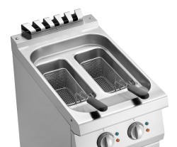 Elektro-Fritteuse - 2 x 9 Liter mit Unterschrank