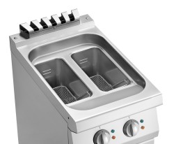 Elektro-Fritteuse - 2 x 9 Liter mit Unterschrank
