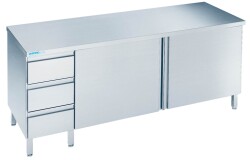 Arbeitsschrank mit Schubladenblock und Türen Breite...