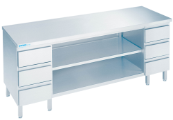 Arbeitsschrank mit Schubladenblöcken Breite 1800 x...