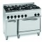 Gasherd 30 kW 6 Brenner mit Elektro-Backofen