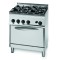 Gasherd mit 4 Brennern 19,5 kW mit Elektro Backofen