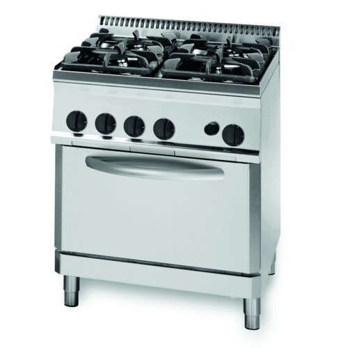 Gasherd 26,5 kW 4 Brenner mit Gas Backofen