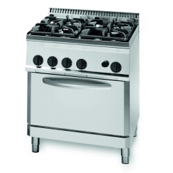 Gasherd 26,5 kW 4 Brenner mit Gas Backofen