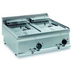 Elektro-Fritteuse Auftischgerät 2 x 8 Liter Becken