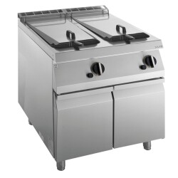 Gas-Fritteuse 2 Becken 15 L Standgerät 28kW Serie 900