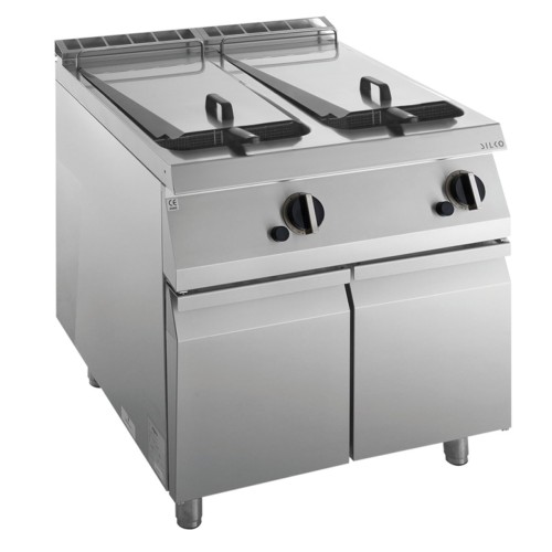 Gas-Fritteuse 2 Becken 23 L Standgerät 42kW