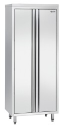 Edelstahl Hochschrank mit Flügeltüren B 800 x T...