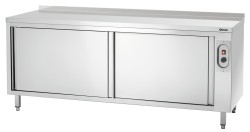 Wärmeschrank mit Schiebetüren und Aufkantung B2000 x T700 mm