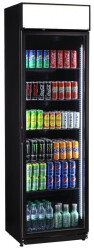 Flaschenkühlschrank mit Glastür FLK 365 schwarz
