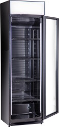 Flaschenkühlschrank mit Glastür FLK 365 schwarz