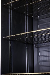 Flaschenkühlschrank mit Glastür FLK 365 schwarz