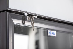 Flaschenkühlschrank mit Glastür FLK 365 schwarz