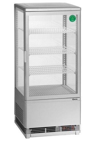 Mini-Kühlvitrine 78 L silber