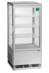 Mini-Kühlvitrine 78 L silber